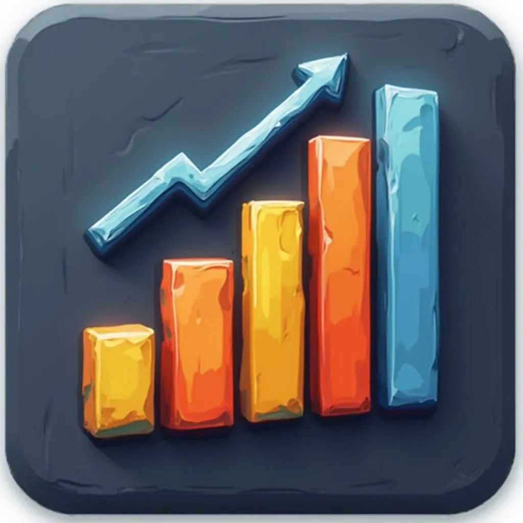 Ícono de gráfico de crecimiento