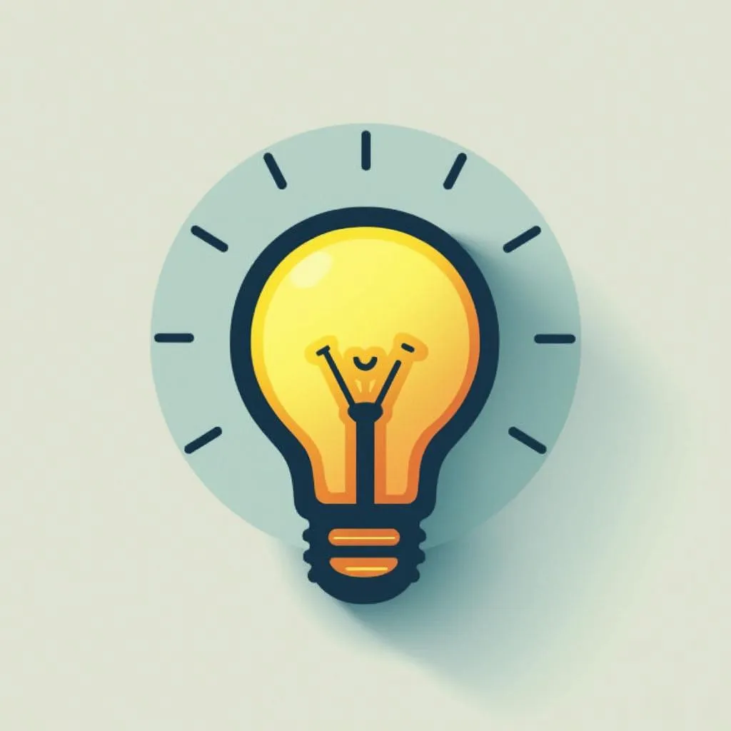 Ícono de bombilla de innovación